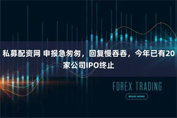 私募配资网 申报急匆匆，回复慢吞吞，今年已有20家公司IPO终止